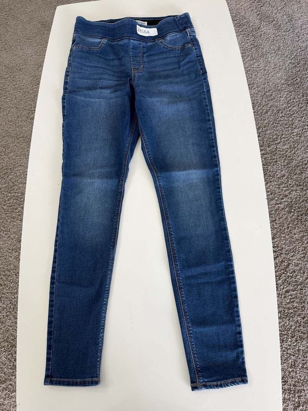 Old Navy Rockstar Super Skinny Mid-Rise Pull-On Jeggings Blue Denim